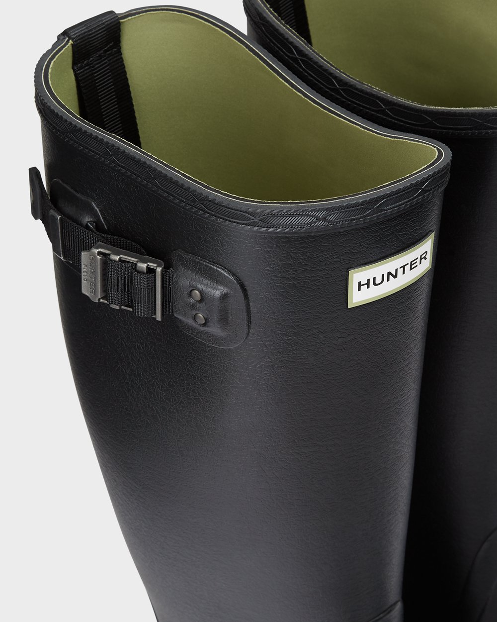 Hunter Balmoral Wide Fit Rain Boots - Discount Mens Black - XSMPHF682